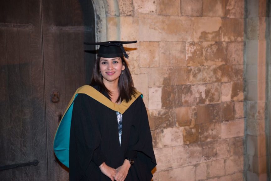 Ayesha works hard for five years for dispensing optician qualification