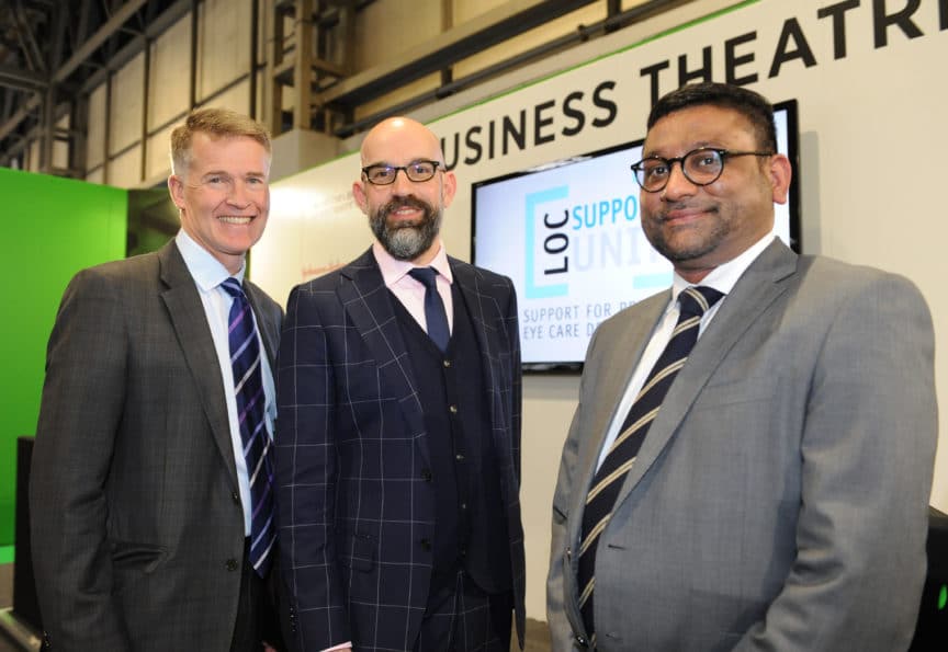 Dream Partnership The Aim To Make Eyecare Better Spectrum Optrafair2018 Locsu Newmedica Nigel Kirkpatrick Richard Whittington Darshak Shah